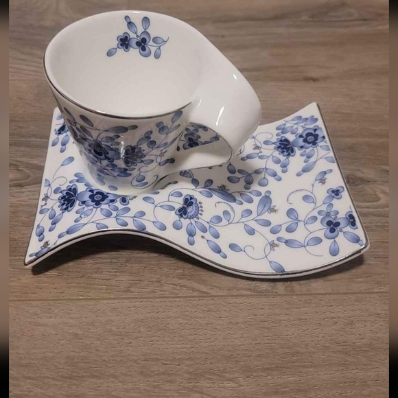 EUC wave coffee/ tea cup with saucer - Picture 1 of 7